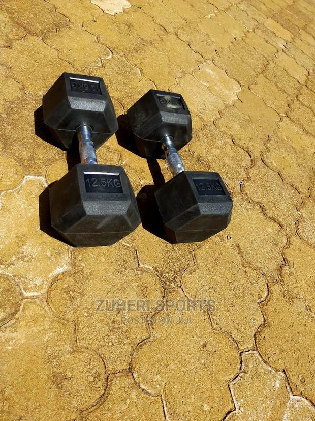 Dumbbell 12.5kg Pair Hexagon Gym Dumbbell - main view