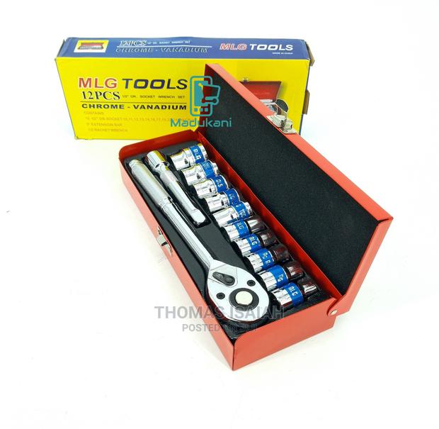 MLG 12pcs Socket Wrench Box Spanner Set With Ratchet Handle - thumbnail 2