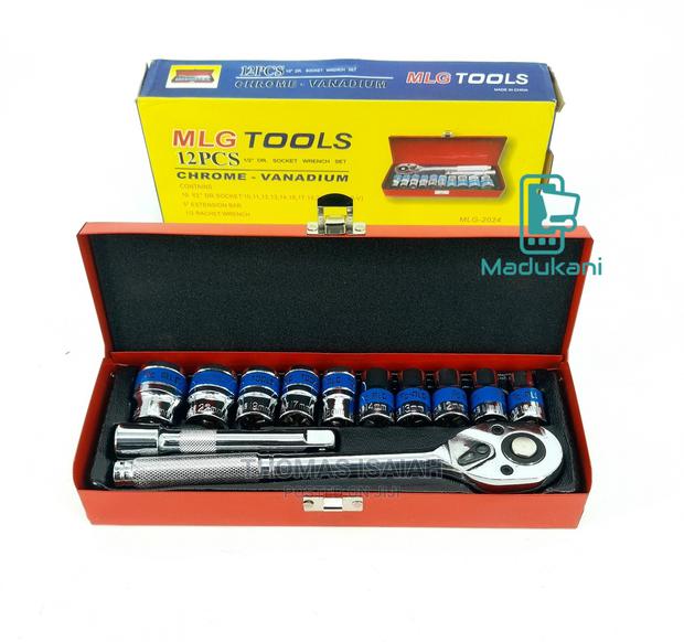 MLG 12pcs Socket Wrench Box Spanner Set With Ratchet Handle - main view