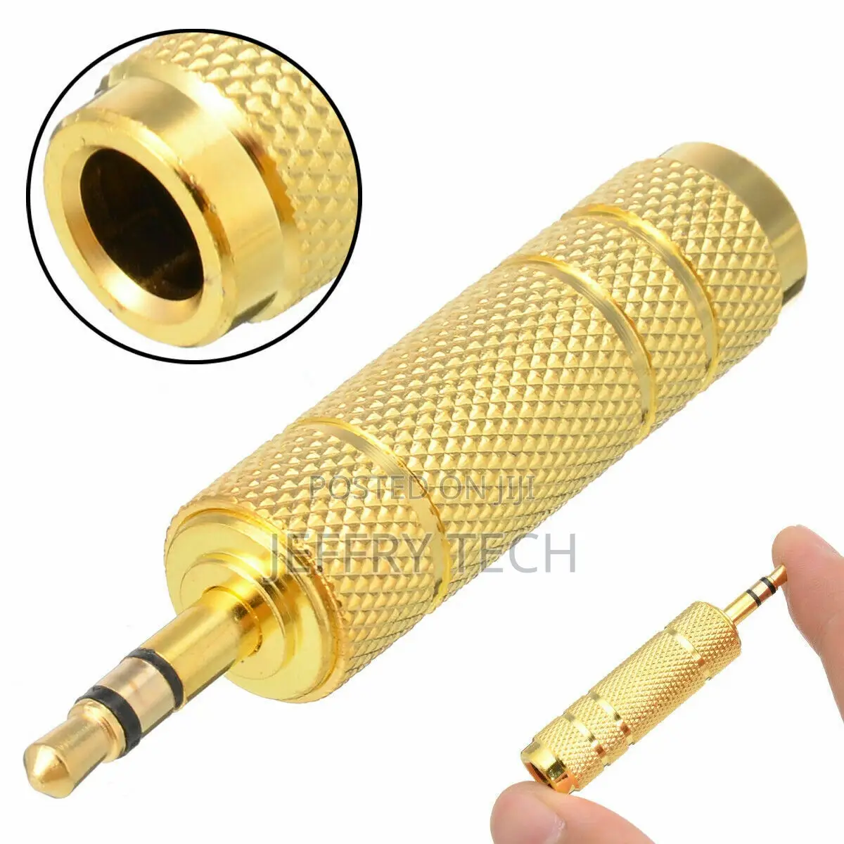 3.5mm 1/8" Male to 6.5mm 1/4" Female Stereo Audio Plug Jack