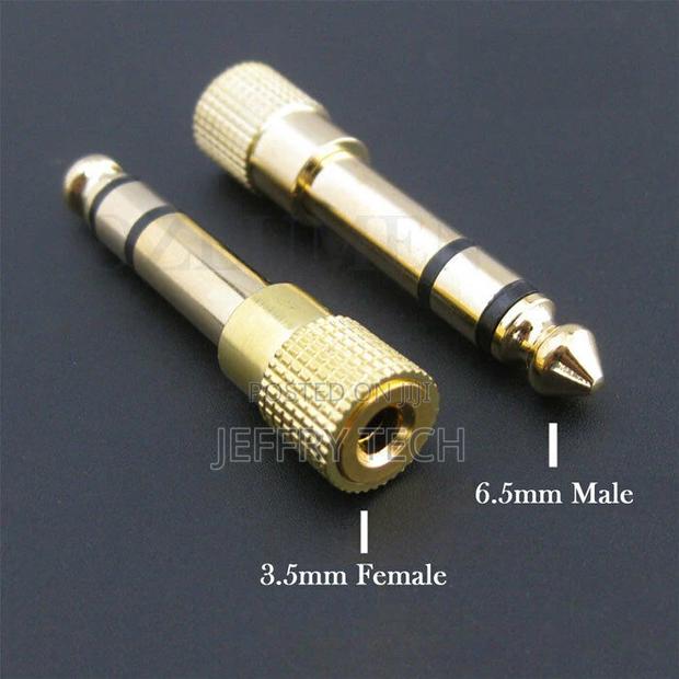AV Guitar Mic 3.5mm Female to 6.5mm Male Stereo Audio Headph