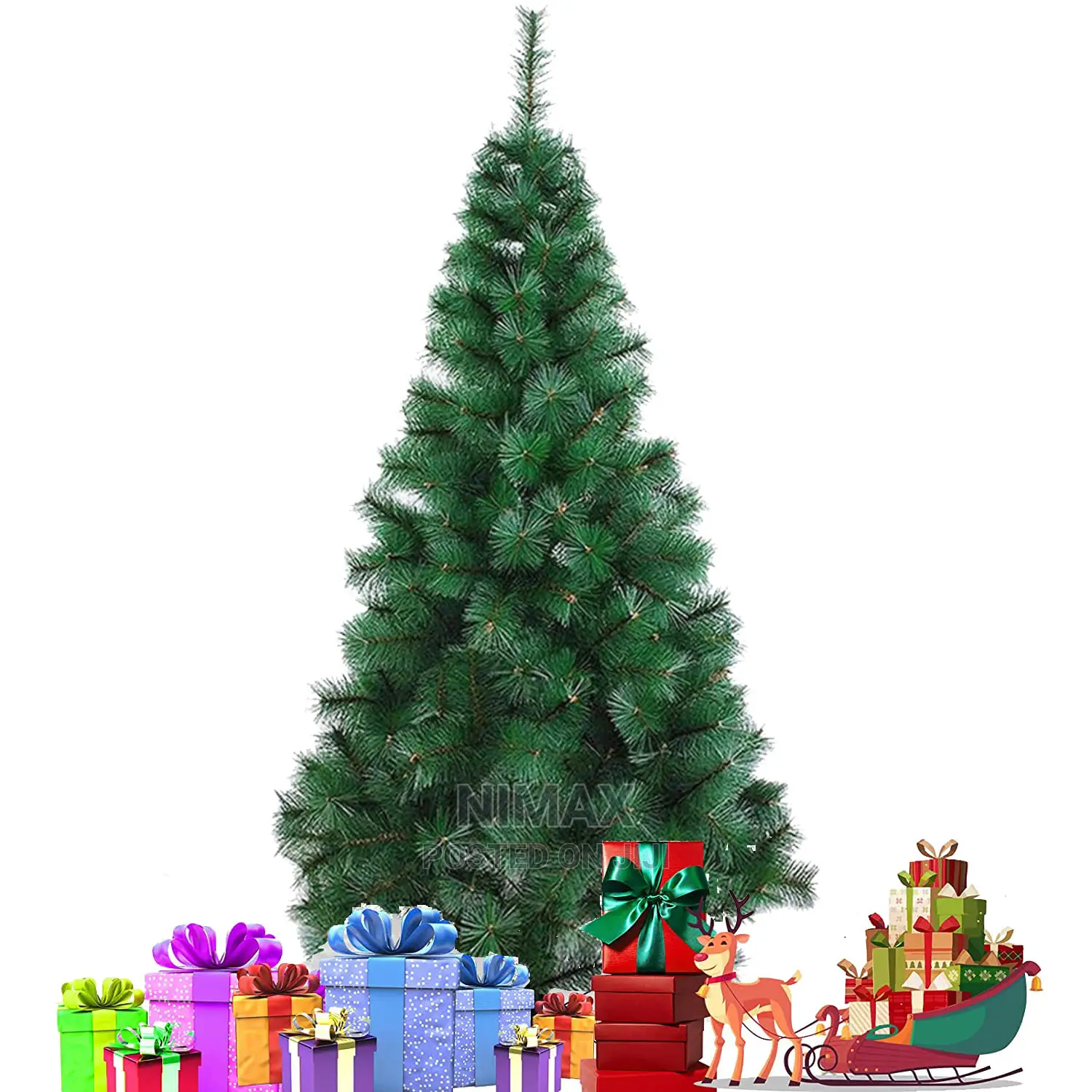 6ft Christmas Pine Tree Snow Themed Branches