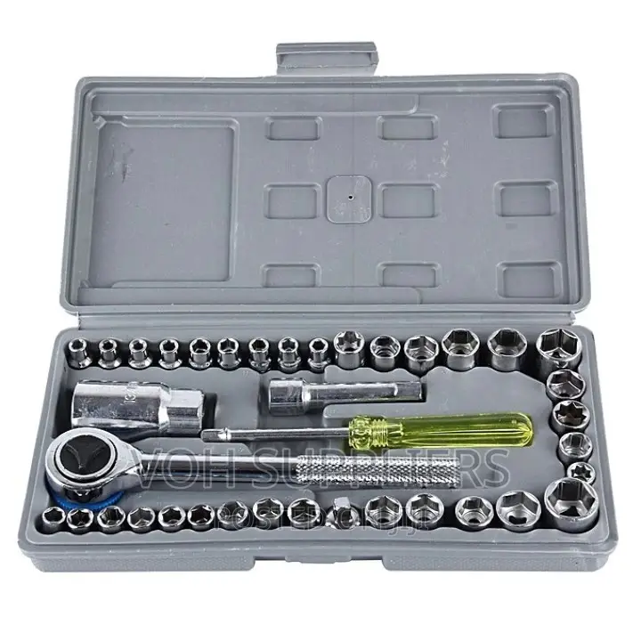 40 Pcs Automobile Motorcycle Tool Box Set Socket Wrench