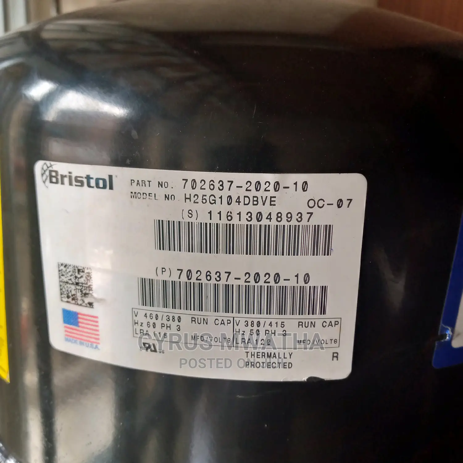 Bristol Compressor 6HP