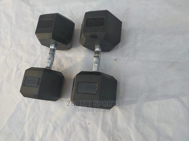 Dumbbell 40kg Hexagon Dumbbell Pair