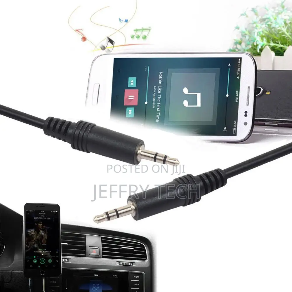 Aux Cable Audio Lead 3.5mm Jack to Jack Stereo Male for Car