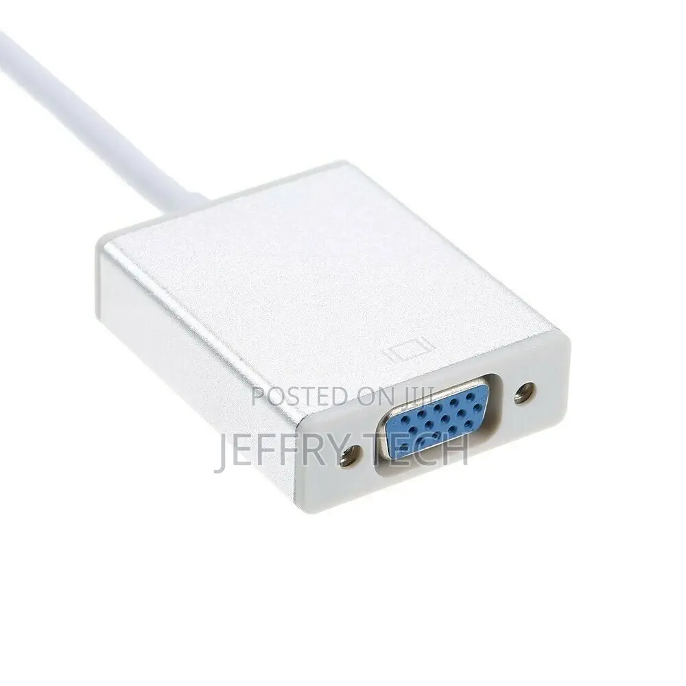 Type-C to Female Vga Adapter Cable Converter Usb-C Hdtv For