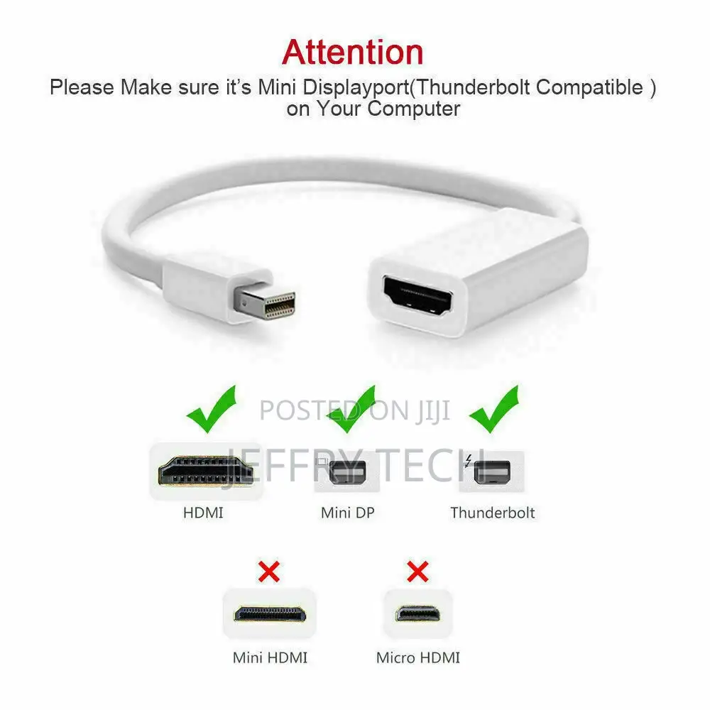 For Macbook Pro Mini DP to HDMI Adapter Cable Thunderbolt Di