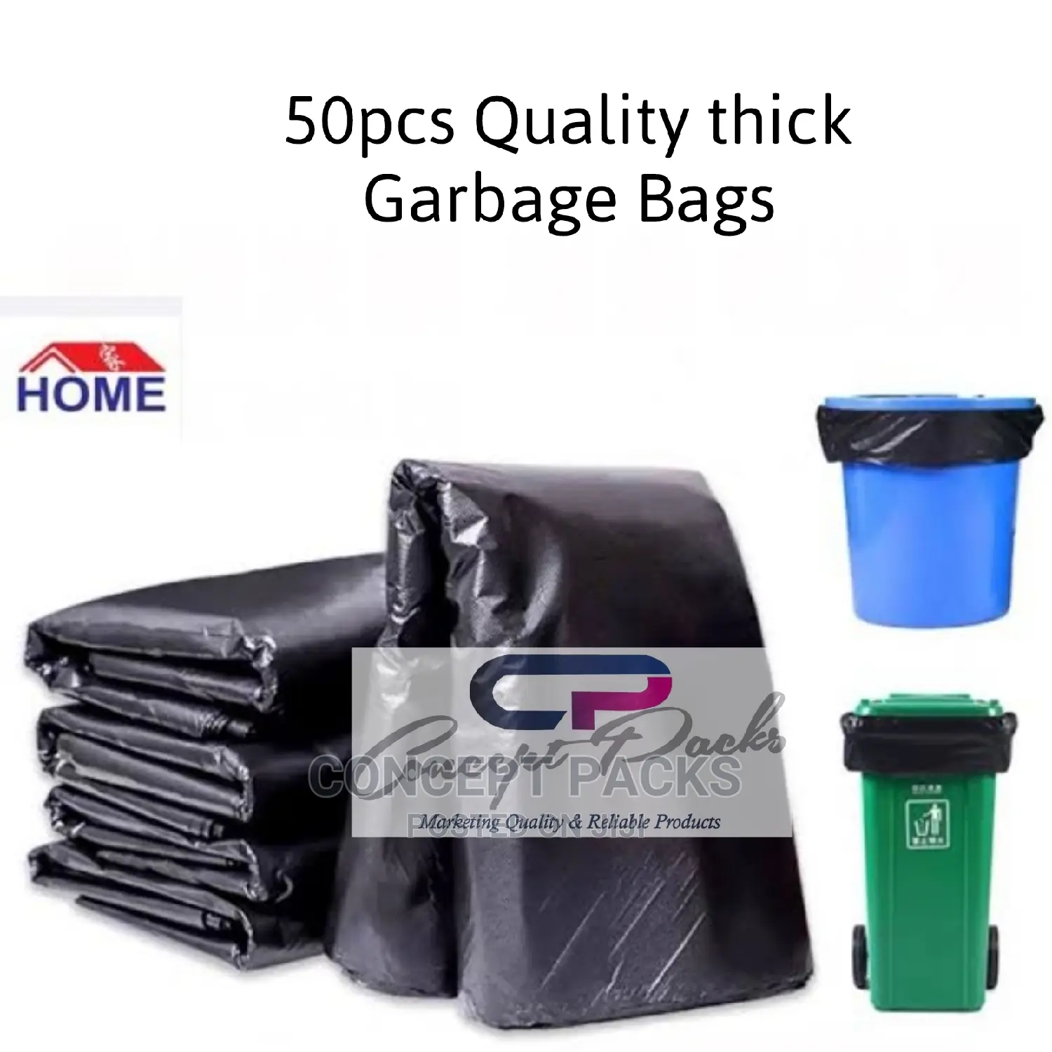 Quality Strong Approved Garbage Bags.