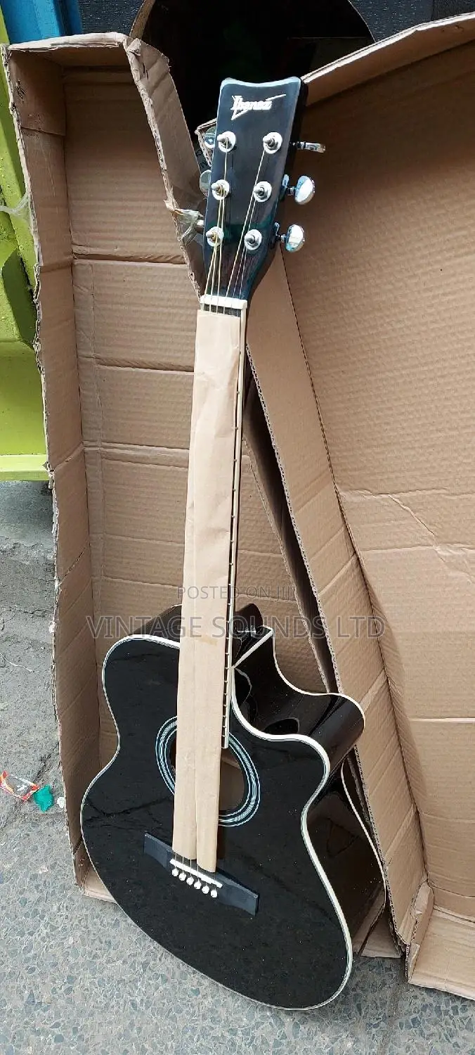 Black 40inch Acoustic Box Guitar