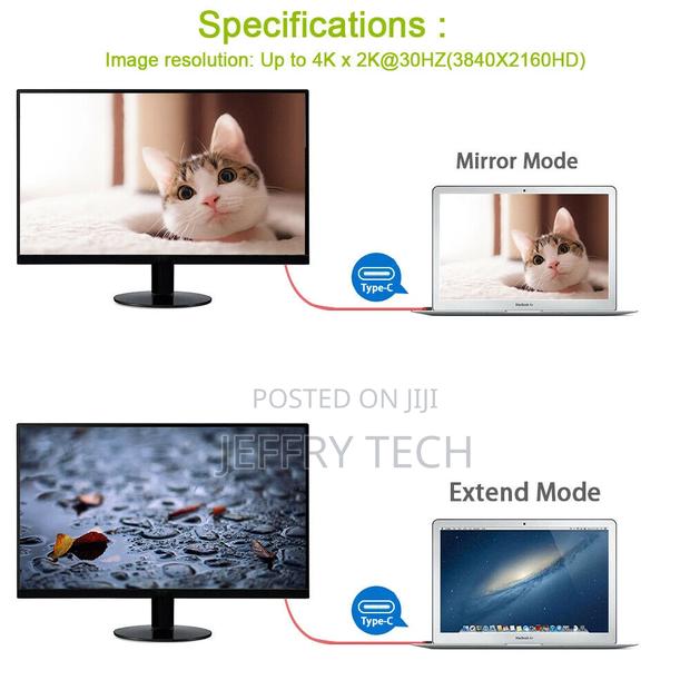 USB Type C to HDMI 4K HDTV TV Cable Adapter for Samsung Gala - thumbnail 5