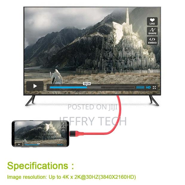 USB Type C to HDMI 4K HDTV TV Cable Adapter for Samsung Gala - thumbnail 6