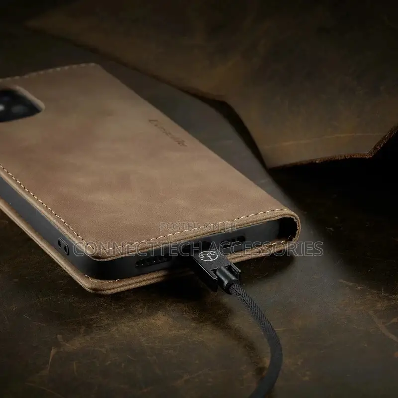 iPhone 13 Pro Max Caseme Leather Flip Cover With Card Holder