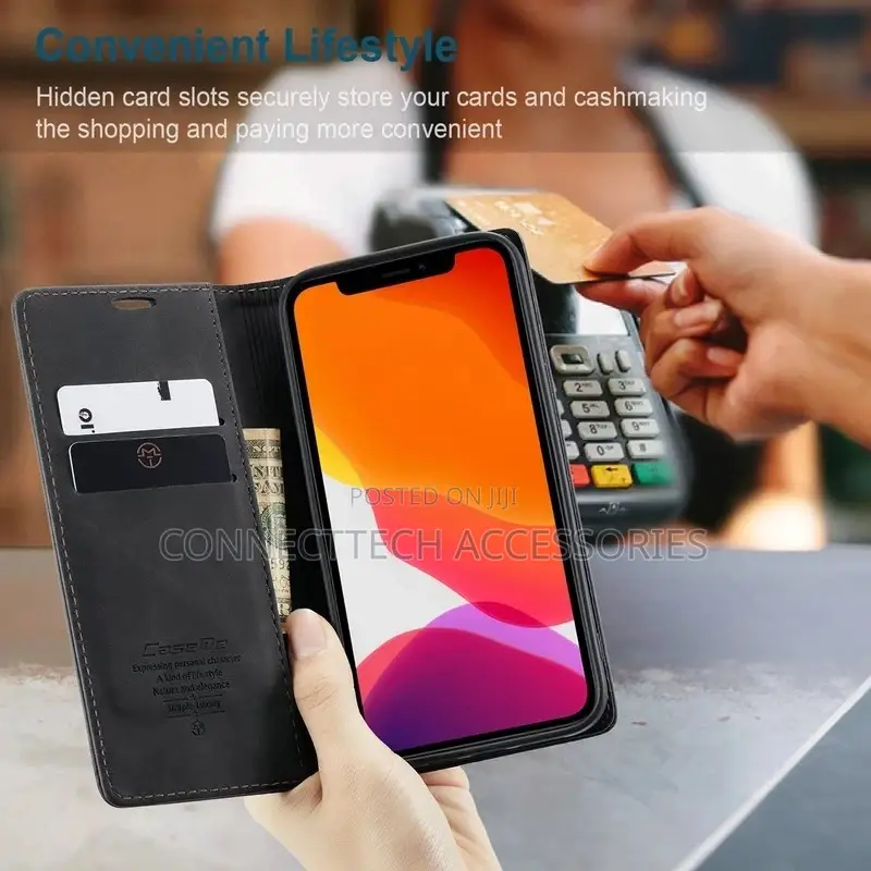 iPhone 13 Pro Max Caseme Leather Flip Cover With Card Holder