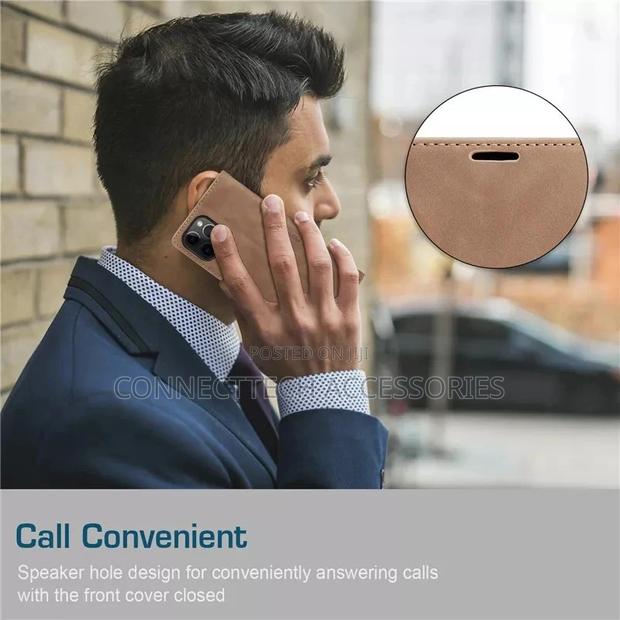 iPhone 12 Pro Max Caseme Leather Flip Cover With Card Holder - thumbnail 2