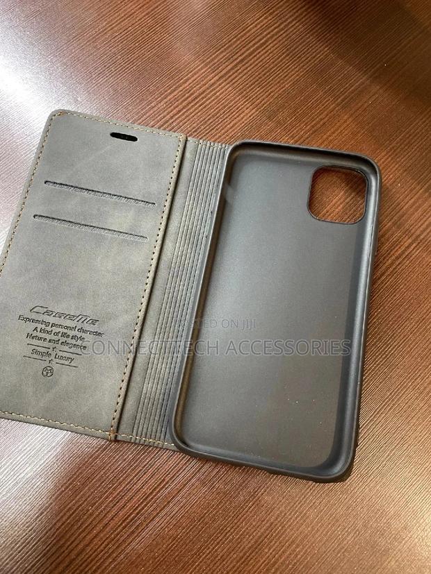 iPhone 12 Pro Max Caseme Leather Flip Cover With Card Holder - thumbnail 3