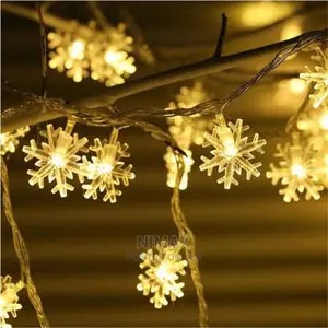 Christmas Lights Snow Flakes 10mtrs Long