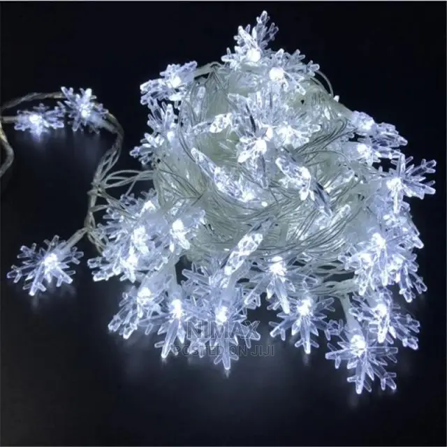 Christmas Lights Snow Flakes 10mtrs Long