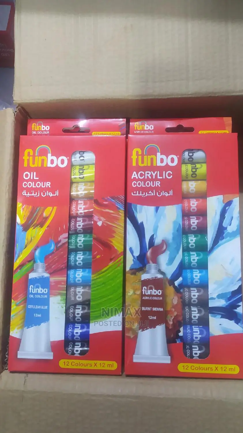 Water Color Funbo Acrylic/Oil Color 12 Piece Set