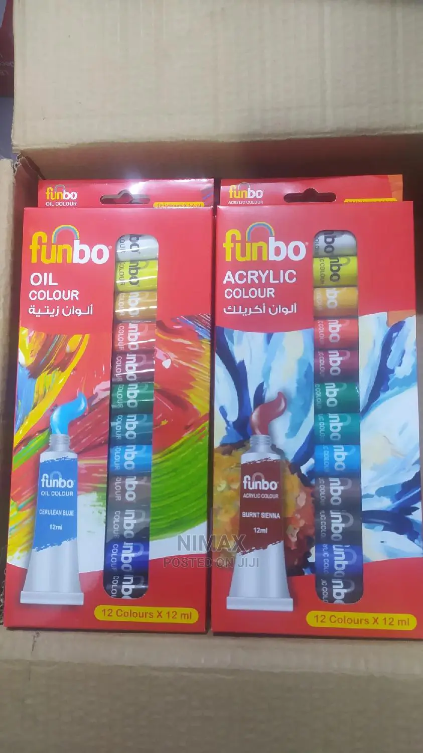 Water Color Funbo Acrylic/Oil Color 12 Piece Set
