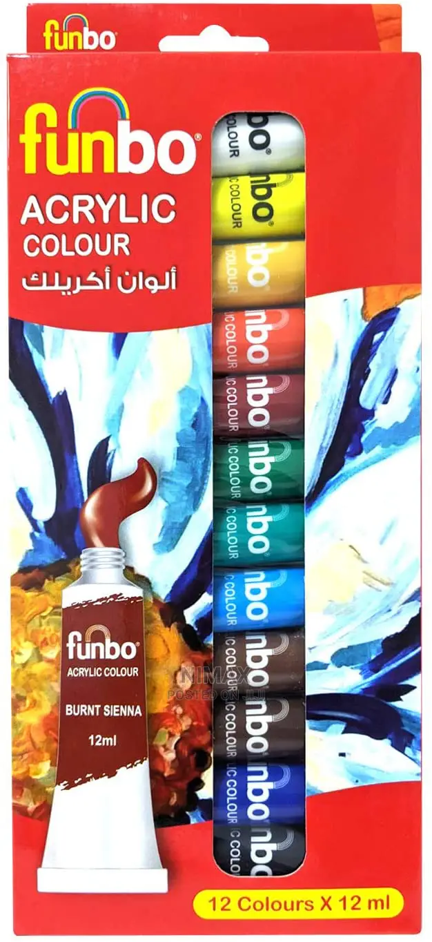 Water Color Funbo Acrylic/Oil Color 12 Piece Set