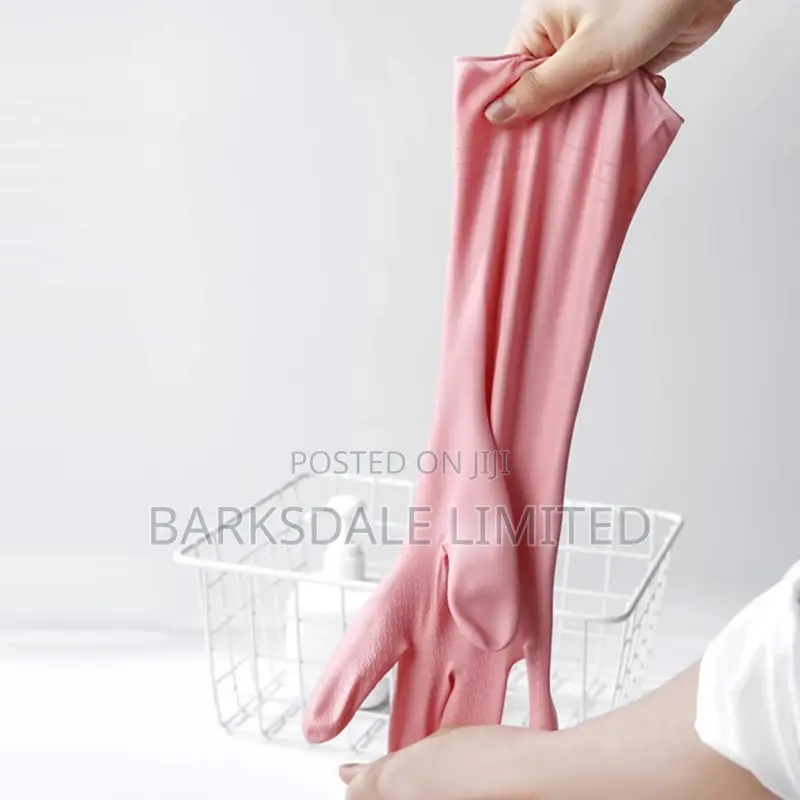 Domestic Silicone Rubber Gloves Latex Silicon Kitchen Pink
