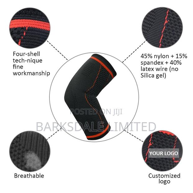Elastic Support Elbow Brace Compression Sleeve Workout Weigh - thumbnail 4