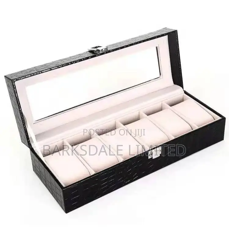 Watches Display Holding Organizer Box Case Jewelry 6 Pod