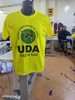 UDA Printed T-Shirts Polyester Fabric Good Quality