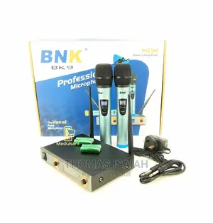 BNK BK9 UHF Dual Channel Wireless Microphone System