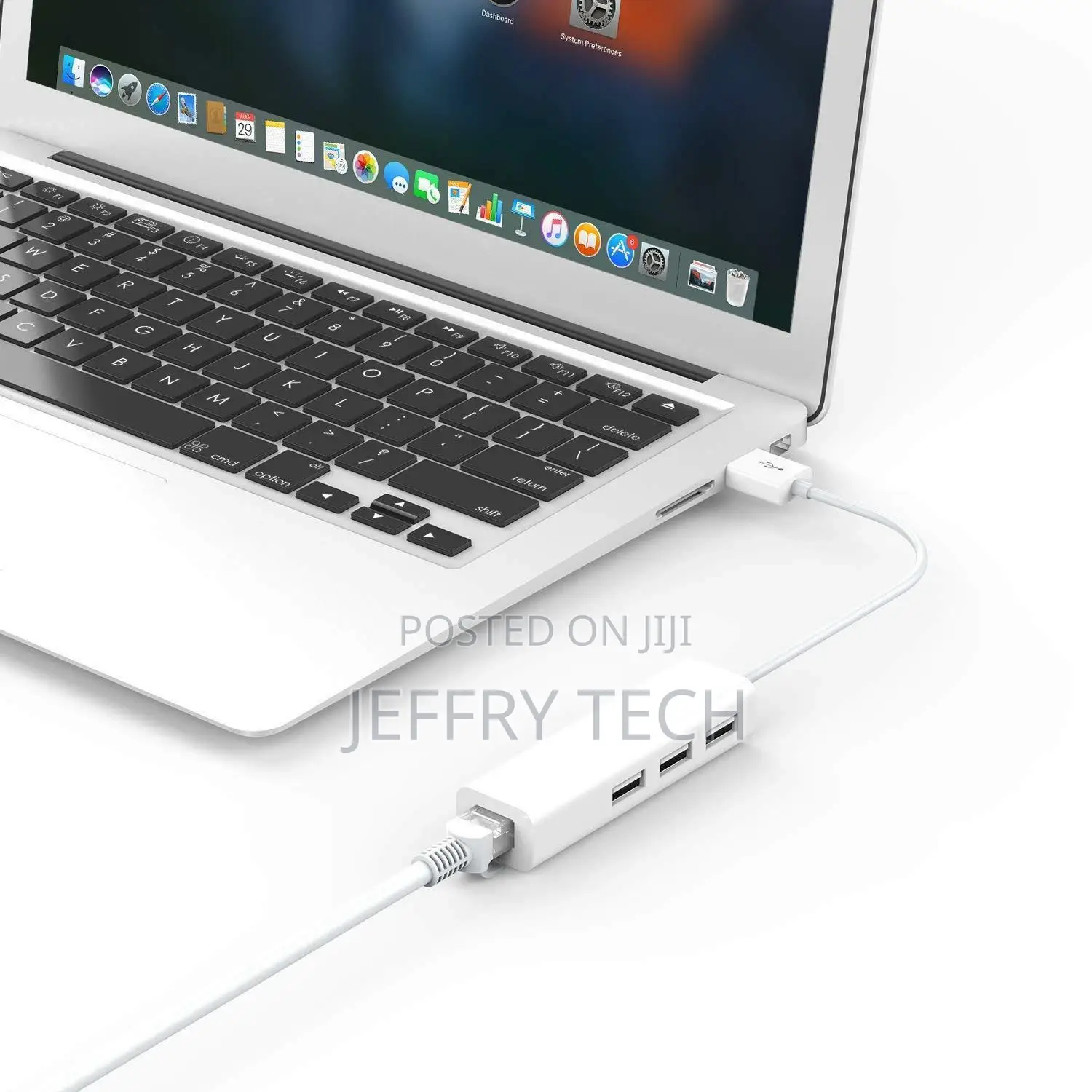 3 USB Port Hub With RJ45 LAN Adapter Laptop Ethernet Dock Ne