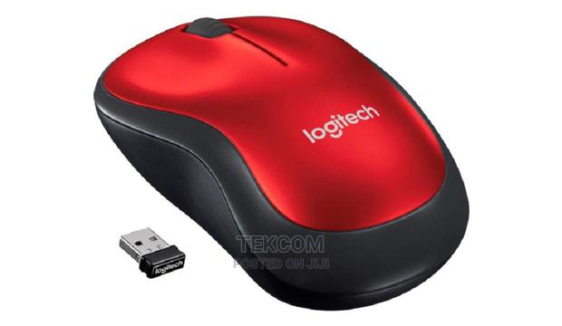 Logitech M185 Wireless Optical Mouse Red - thumbnail 2