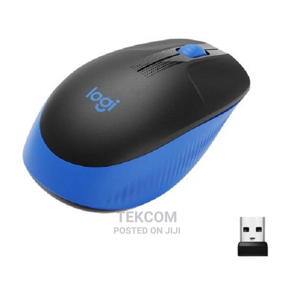Logitech Wireless Mouse Full Size M190 Blue - main view