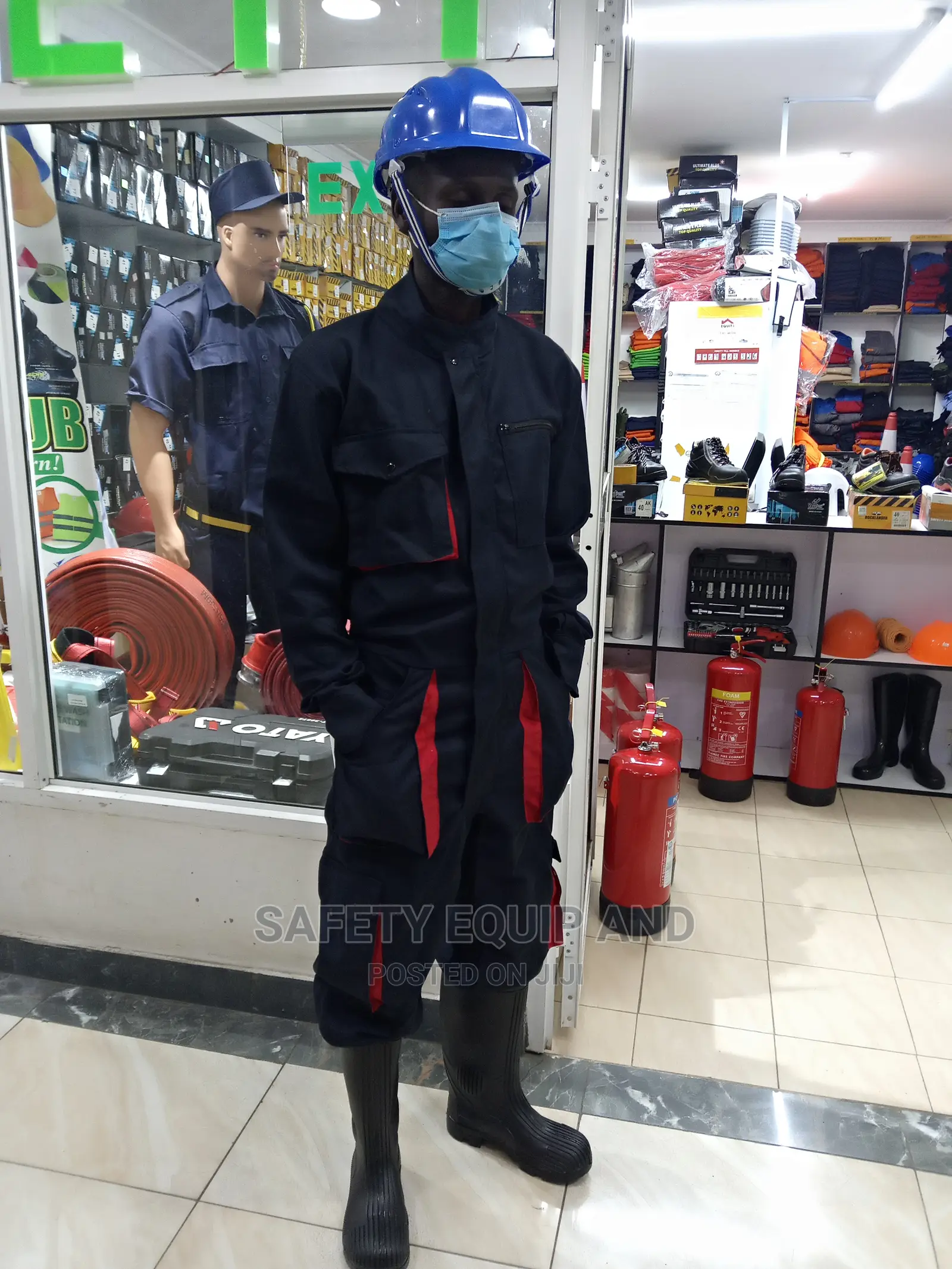 Unisex Loose Fitting Cargo Coveralls