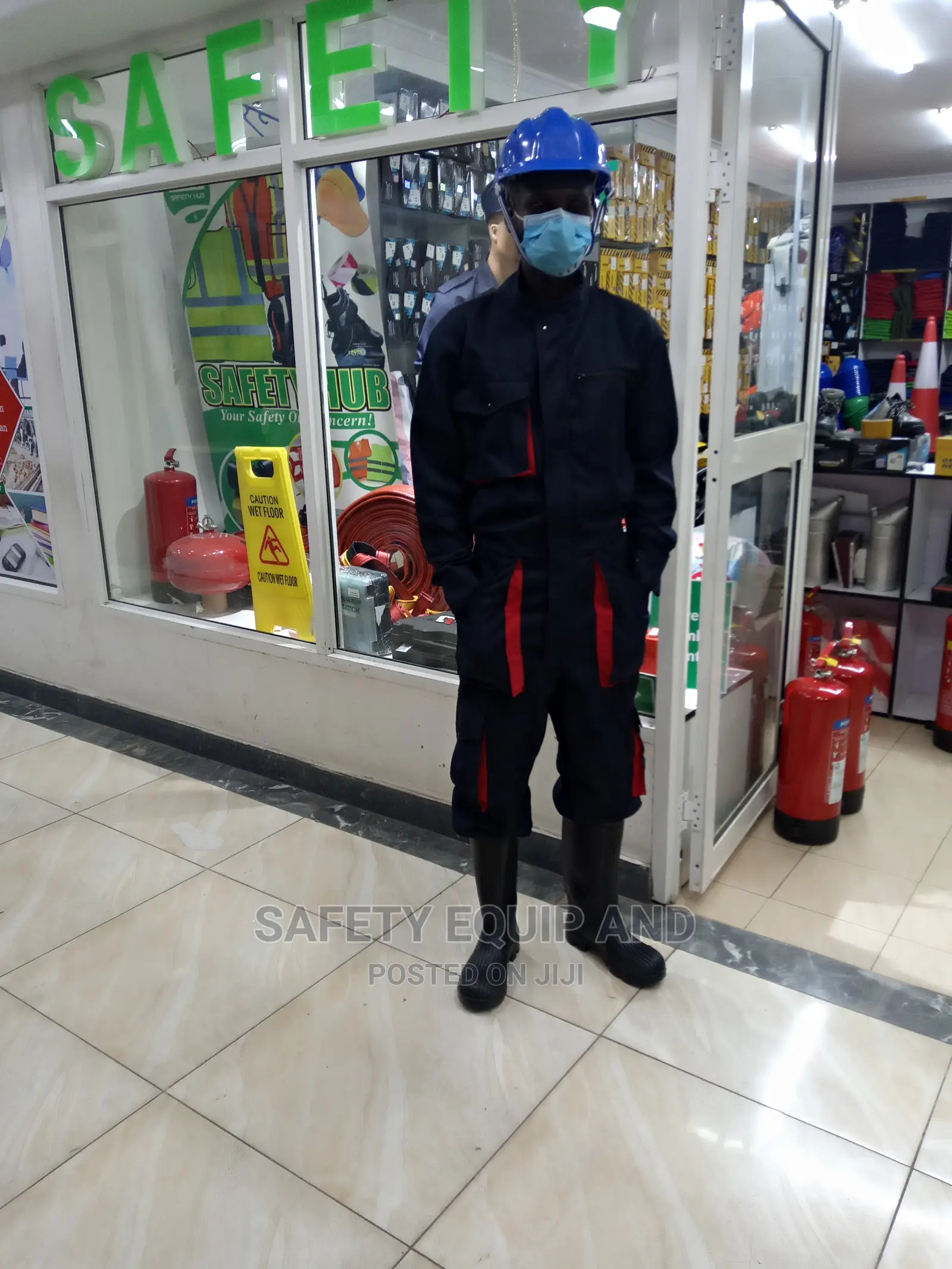 Cargo-Navy Blue Blended With Red Overalls