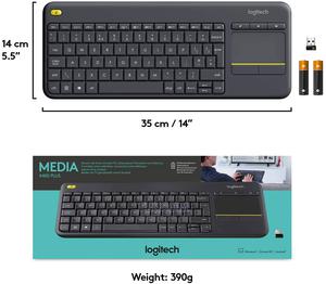 Logitech Wireless Keyboard With Touchpad Plus Black-k400 Plus - thumbnail 2