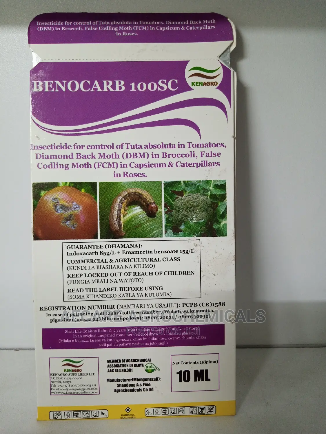 Benocarb 100sc Tuta Absoluta Insecticide 10ml