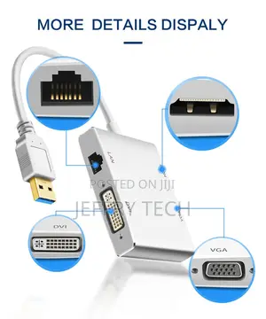 4 in 1 USB 3.0 to HDMI VGA DVI RJ45 10/100 Gigabit Ethernet