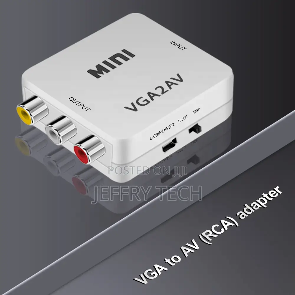 15pin VGA Female to 3pin 3 RCA AV Female 1080P Video Adapter