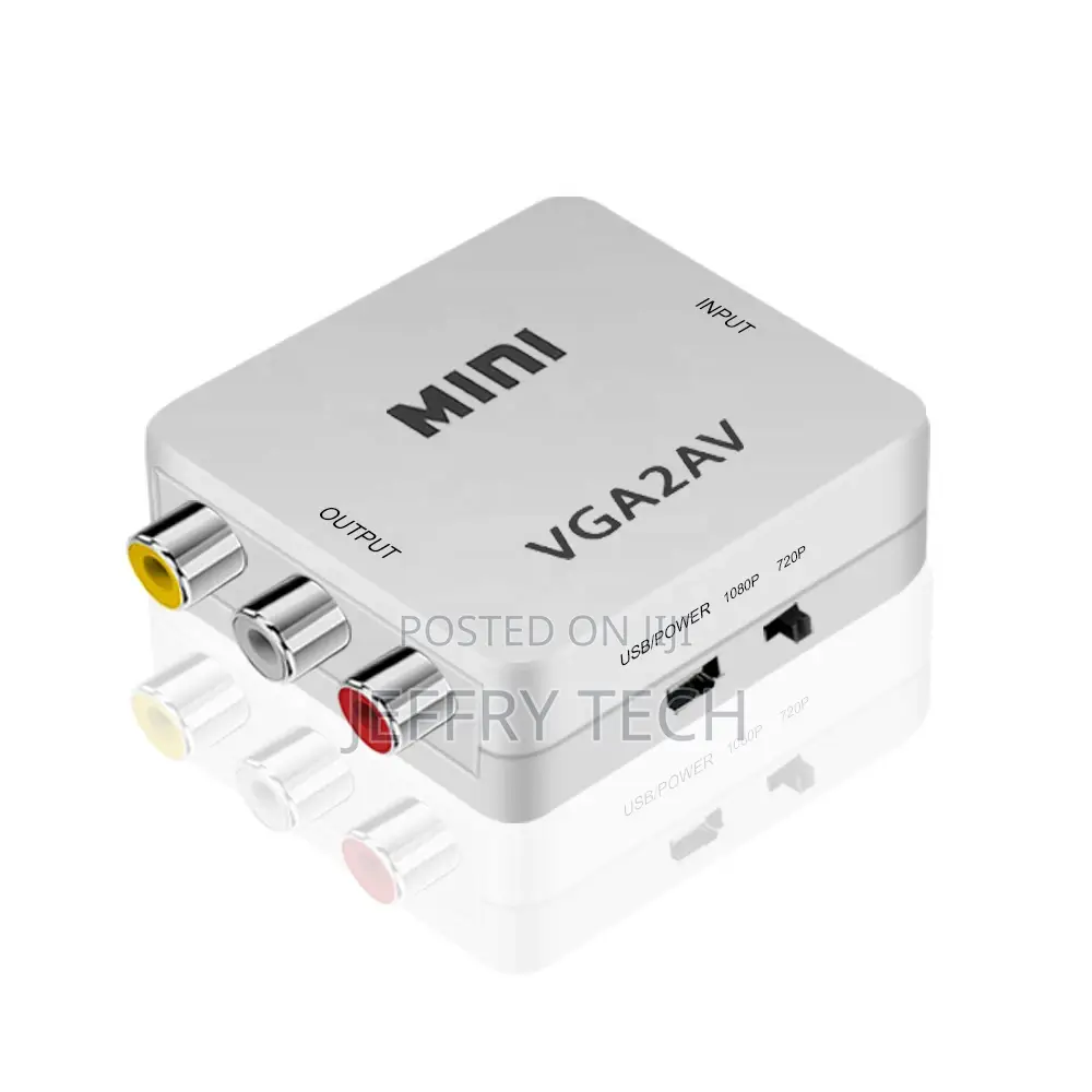 15pin VGA Female to 3pin 3 RCA AV Female 1080P Video Adapter