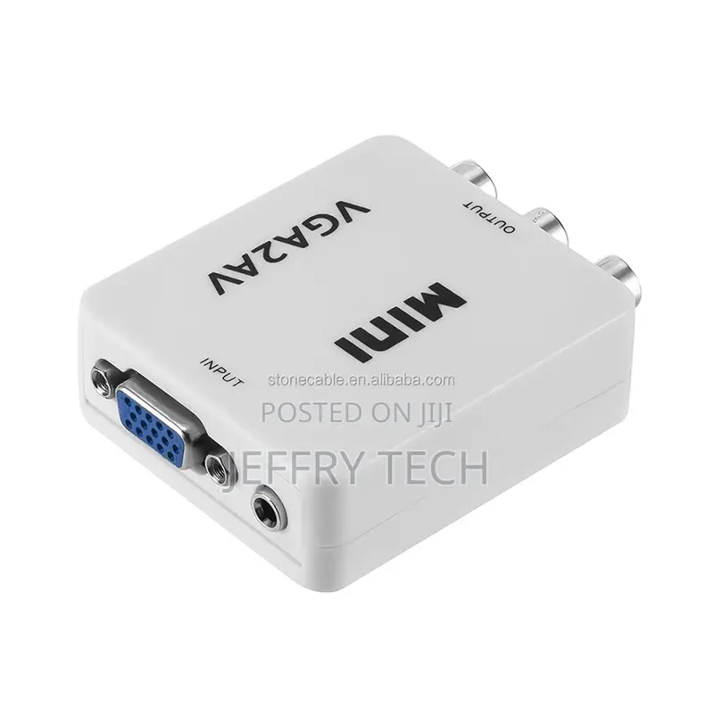 15pin VGA Female to 3pin 3 RCA AV Female 1080P Video Adapter