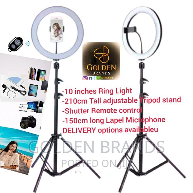 10inch Ring Light+210cm Tripod+150cm Lapel Microphone+Remote - main view