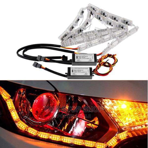 Sequential LED Daytime Running DRL Flowing Turn Signal Light