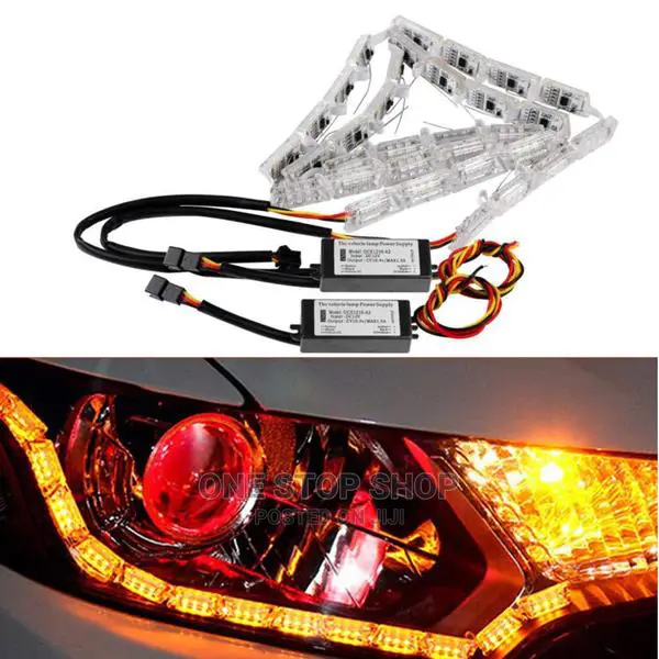 Sequential LED Daytime Running DRL Flowing Turn Signal Light