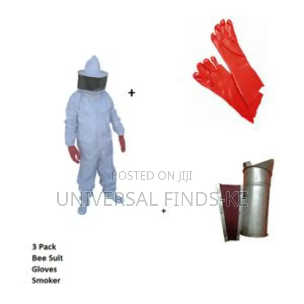 3 Pack Safety Bee Suit/Bee Suit+Gloves+Smoker