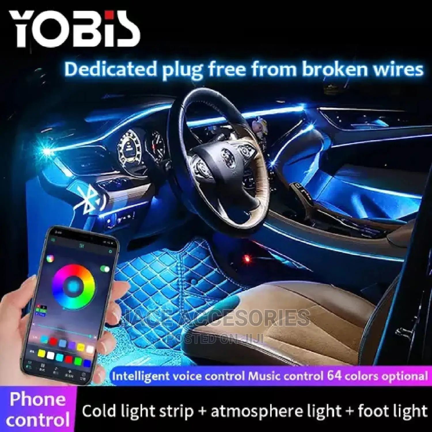 App Controlled Car Interior Ambient Lighting