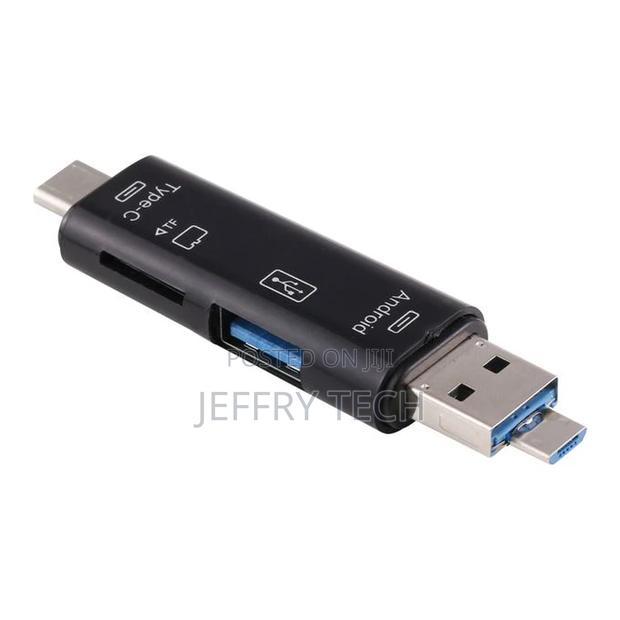 1 TF USB to Micro USB Type-C Card Reader OTG Adapter Con - thumbnail 2