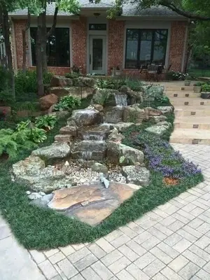 Waterfall With Water Disapearing in the Ground.No Pond
