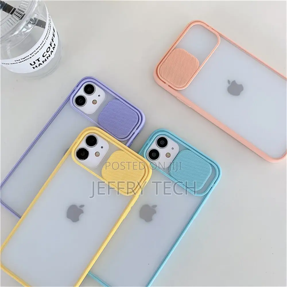 For I Phone12 Cases New Lens Slide Camera Protective Soft TP