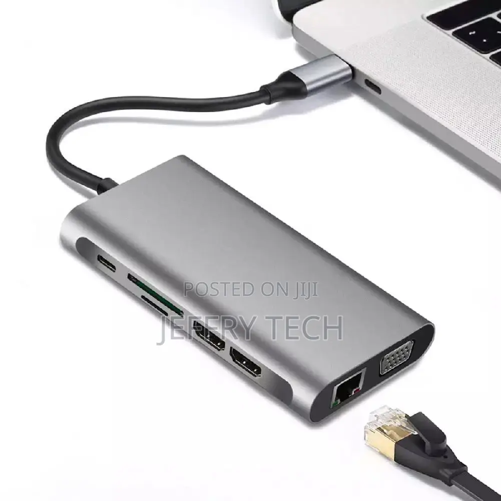 Docking Station 11 in 1 USB C Hub 3.0 With HD-MI+VGA+3.5mm+U